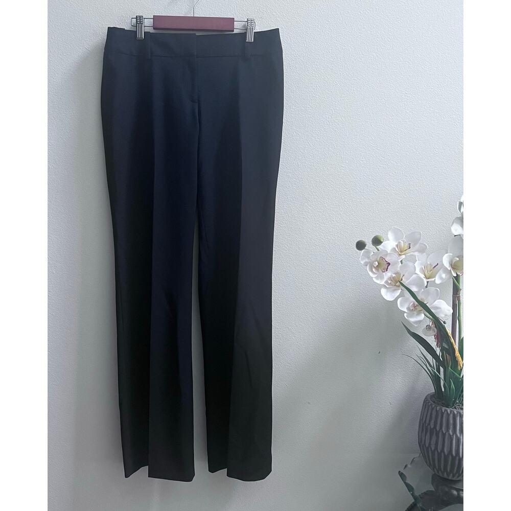 Ann Taylor Black Trouser Mid Rise Straight Leg Lined Dress Pants Women’s‎ Size 6